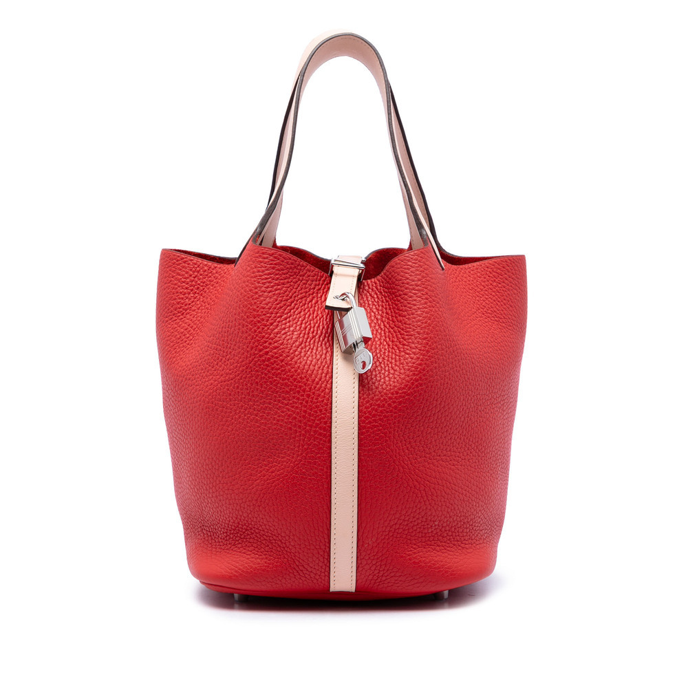 Pre-Loved Hermes Bicolor Clemence and Swift Picotin Lock 22